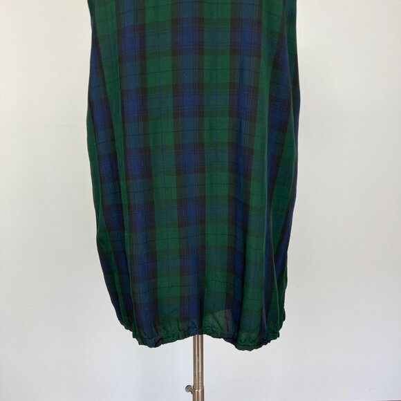 Vineyard Vines Womens Blackwatch Tunic Dress Green Plaid Flutter Sleeve size M - Picture 5 of 13